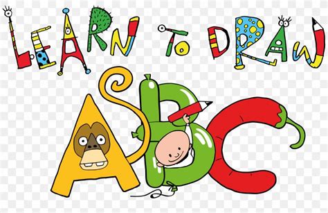 Drawing ABC Kids Draw Alphabet Illustration Coloring Book, PNG ...