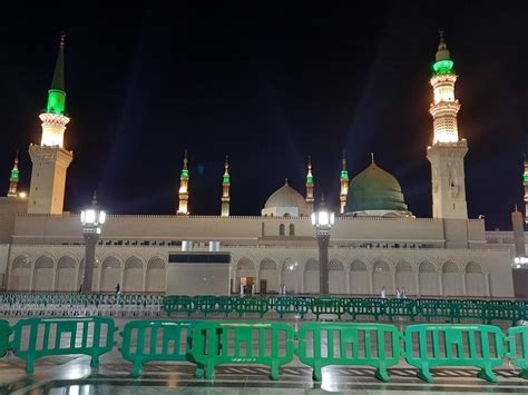 Medina, Saudi Arabia, Oct 2022 - Beautiful view of Masjid Al Nabawi ...