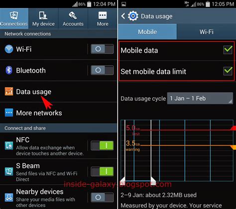 Inside Galaxy: Samsung Galaxy S4: How to Set Mobile Data Limit in ...