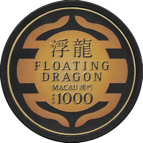 1000 Dollar Poker Chip - Floating Dragon (Macau) - Macao – Numista