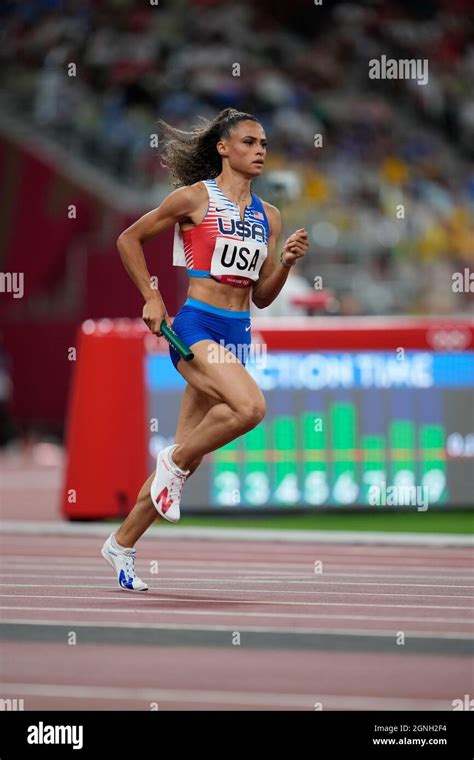 Sydney McLaughlin competing in the 2020 Tokyo Olympics Stock Photo - Alamy