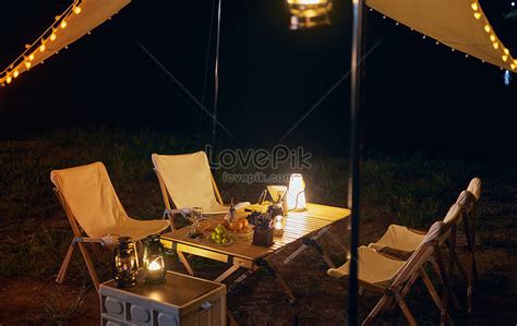 Outdoor Camping Scene At Night Picture And HD Photos | Free Download On Lovepik