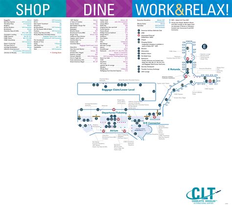 Charlotte CLT Airport Terminal Map