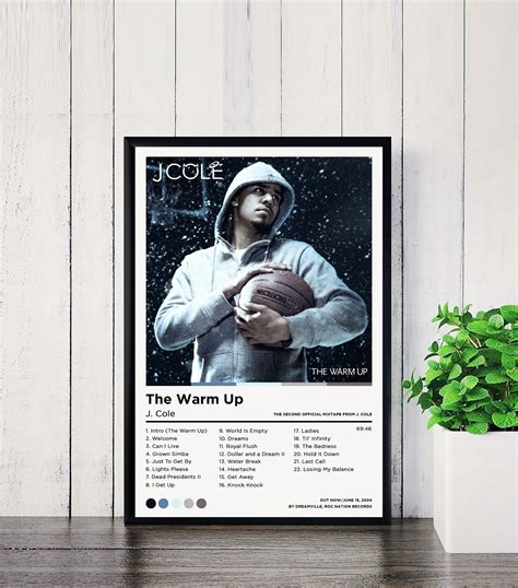 J. Cole Posters The Warm Up Poster / Tracklist Album Cover | Etsy