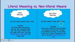 Literal Language Examples For Kids