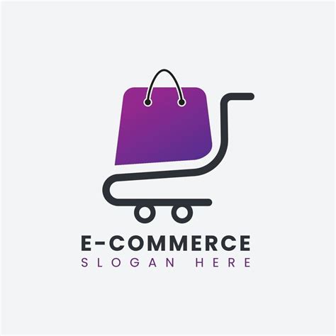 Creative modern abstract ecommerce logo design, colorful gradient online shopping bag logo ...