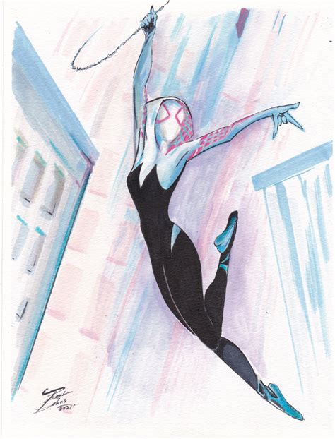 Spider-gwen by Paul Downs. A Fine Art Print of My Original Ink Fan Art ...