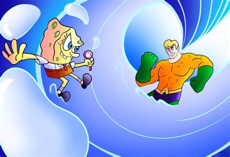 Spongebob vs SF Aquaman Fanart by Jem on Twitter | Fandom