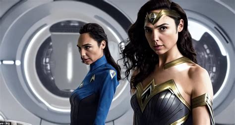 KREA - Gal Gadot, in full starfleet uniform, is the captain of the starship Enterprise in the ...