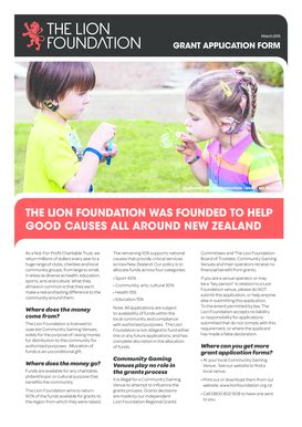 Lion Foundation Grant Application Form - Fill and Sign Printable ...