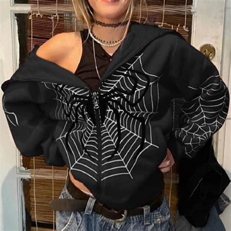 Spider Web Oversized Hoodie - Killer Lookz