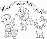 Children Singing Coloring Page sketch template
