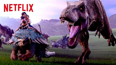 DINO STAMPEDE! | Jurassic World Camp Cretaceous | Netflix After School ...