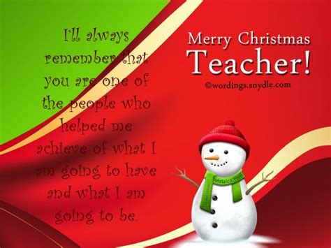 Christmas Messages for Teachers - Wordings and Messages Christmas ...