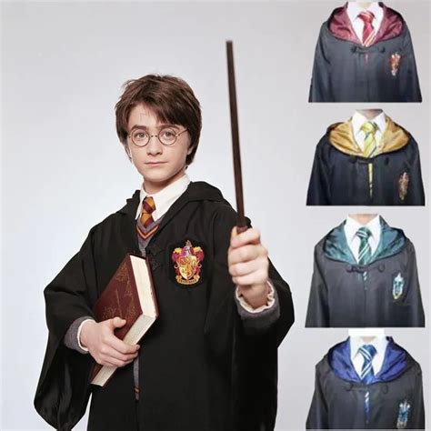 Harry Potter Outfits Cape Hogwarts Uniform Cloak Gryffindor Ravenclaw cosplay Magic Robe ...