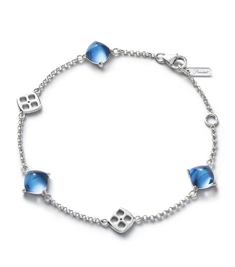 Sterling Silver Mini Medicis Riviera Blue Bracelet