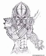 Alien Vs Predator Free Coloring Page  Printable Pages sketch template