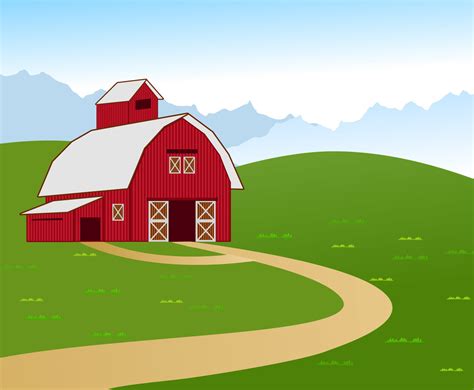 Vector Illustration Of Barn Farm Vector Art & Graphics | freevector.com