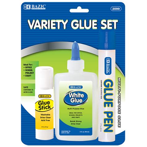 BAZIC Assorted Glue Sets (3/Pack) #2099