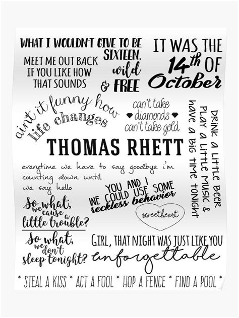 thomas rhett life changes album lyrics Poster by groovy-smoothie ...