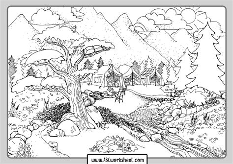 Landscape Coloring Pages Printable - Printable Word Searches