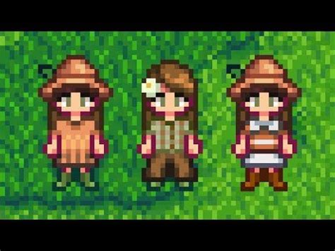 Another 10 Cute Outfits for Spring (Stardew Valley) - YouTube in 2024 ...