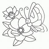 Butterfly And Flower Coloring Pages – ColoringMecom sketch template