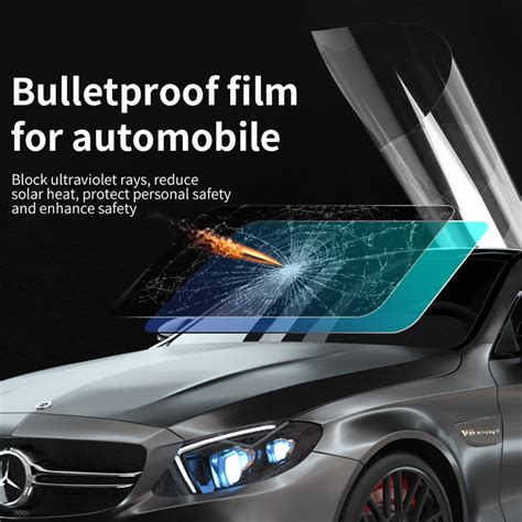 High Quality Bulletproof Safety window Film Protection Glass Anti Bullet Tint Film