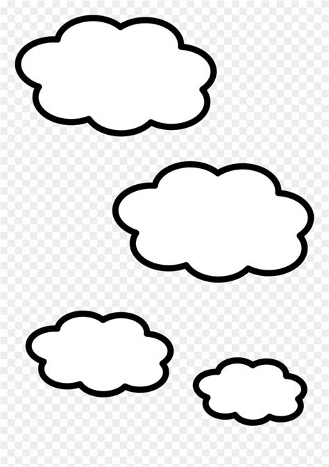 Download Cloud Clip Art - Clouds Clipart Black And White - Png Download (#270295) - PinClipart