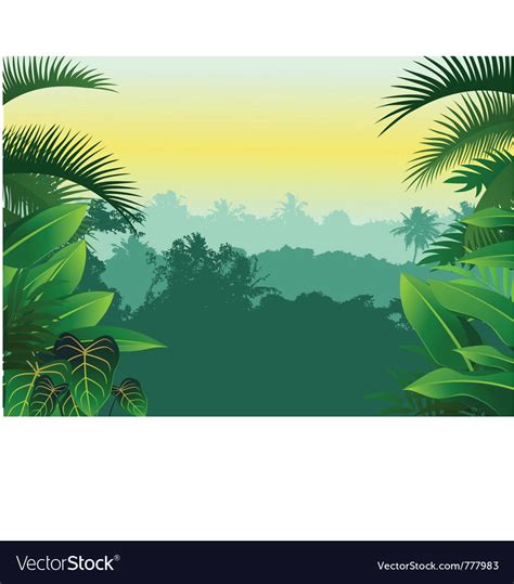 Tropical forest background Royalty Free Vector Image