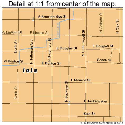 Iola Kansas Street Map 2034300