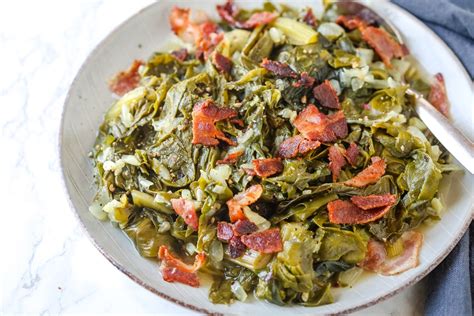 Collard Greens with Bacon - Gal on a Mission