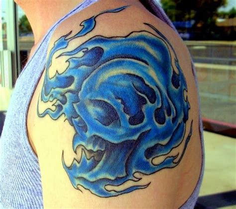 30 Greatest Blue Flame Tattoos Designs and Ideas ~ Tattoos Ideas K