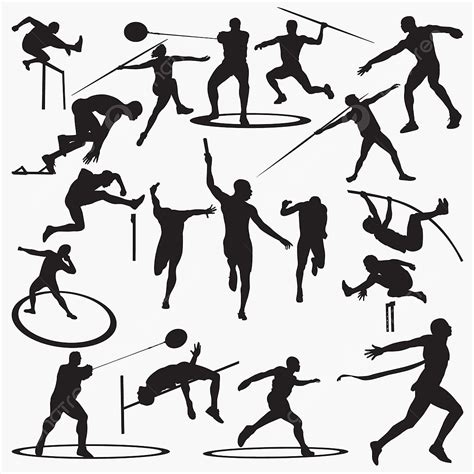 Athletics Silhouette PNG Transparent, Athletic Silhouettes, Athletic Drawing, Silhouettes ...