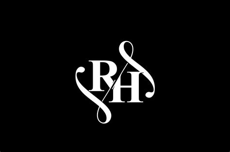 RH Monogram logo Design V6 By Vectorseller | TheHungryJPEG