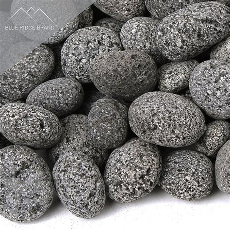 Blue Ridge Brand Lava Rock - Tumbled Lava Stones - Black/Gray Lava ...