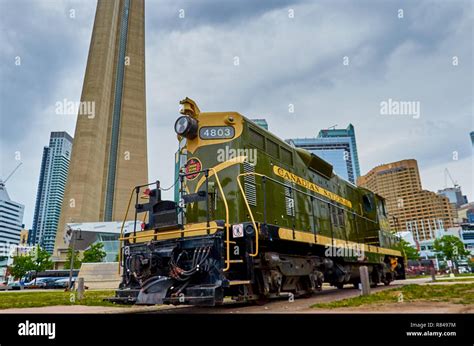 Old train at the National Rail Museum. On the side the inscription of ...