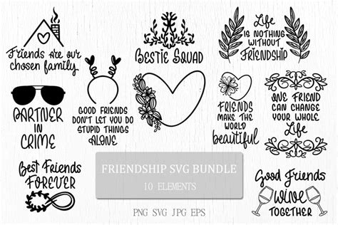 Friendship SVG bundle | Funny Friends Quotes | Best friends