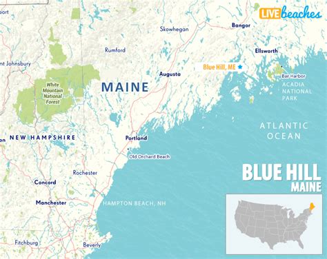 Map of Blue Hill, Maine - Live Beaches