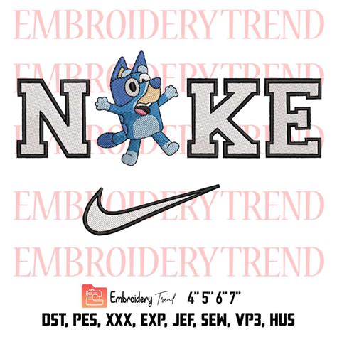 Nike Bluey Disney Embroidery, Disney X Nike Embroidery, Bluey And Bingo ...