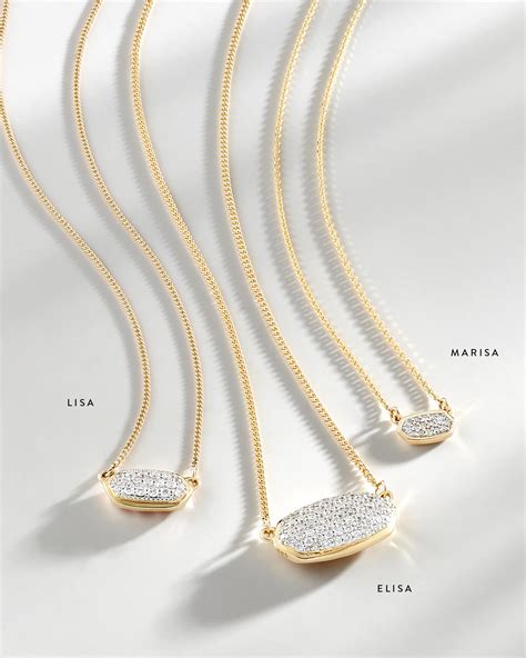 Lisa Necklace Pave Diamond and 14k Gold | Kendra Scott