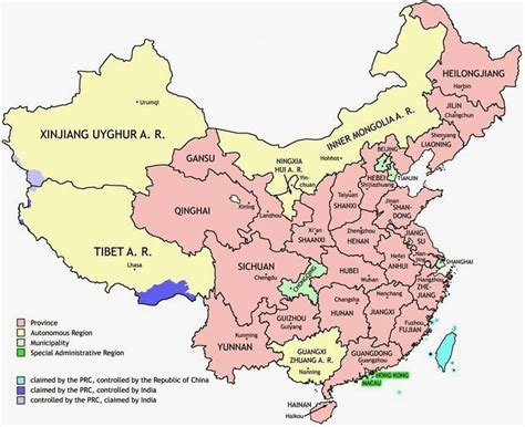 China Map Printable