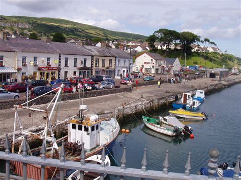 Carnlough Harbor, a lovely, picturesque village in Northern Ireland ...