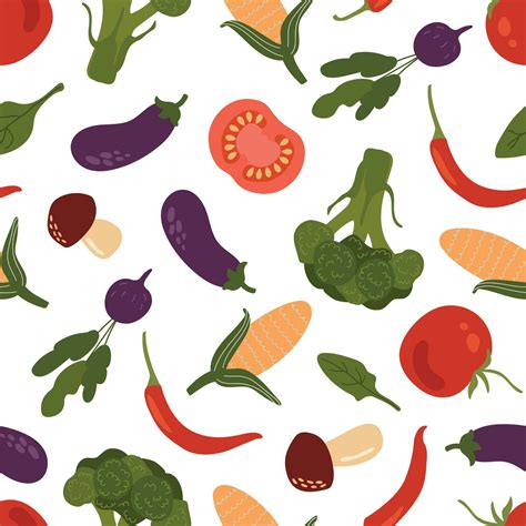 Vegetable seamless pattern. Design for Factory, Textile, Wallpaper ...