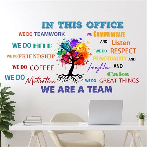 Buy Office Inspirational Wall Decals Office Wall Decor for Office Quotes Positive Sayings Peel ...