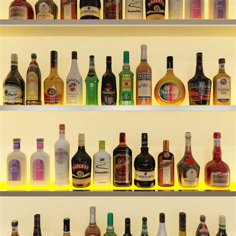 20 liqueur bottles liquor 3d model