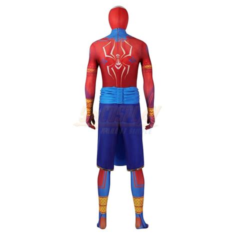 Spider Man India Pavitr Prabhakar Printed Cosplay Costume Suit