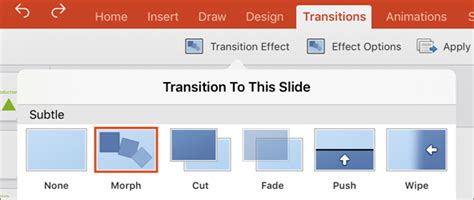 Use the Morph transition in PowerPoint 2016 for Mac, iPad and iPhone ...