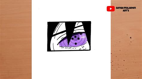 How To Draw "Sasuke Rinnegan Eye" 👁️ 🌀 🟣 || Easy Anime Drawing || Step ...