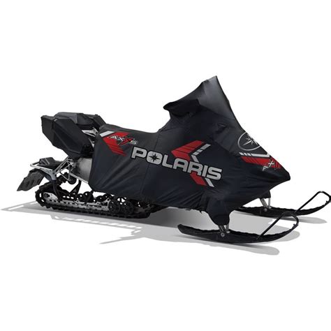 3/4 Polyester Snowmobile Cover - Black/Red | 2017 Polaris 600 Rush XCR